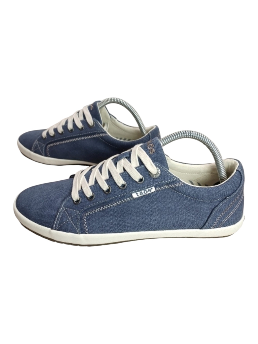 Taos Star Like New Canvas Blue Cream Sneaker Tennis Shoes Women's Size 10
